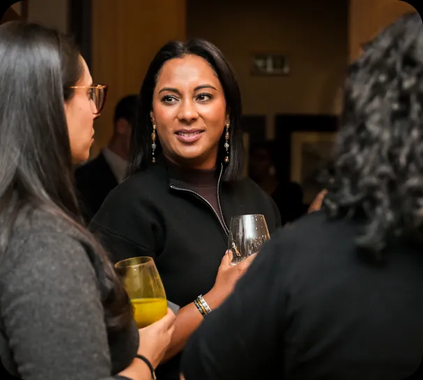 Senior women leaders in conversation at a Vault gathering