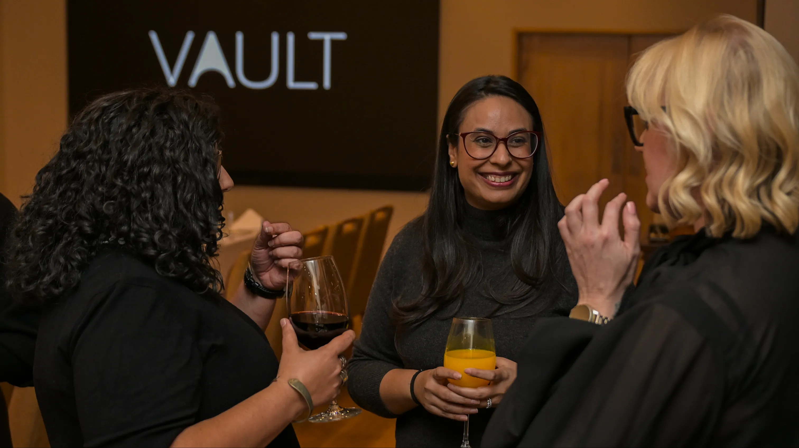 Senior women leaders in conversation at a Vault event